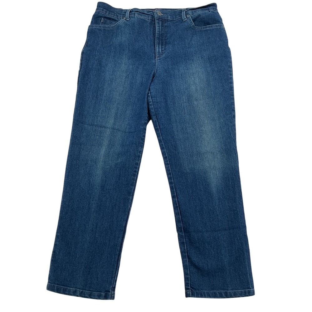 Gloria Vanderbilt Amanda Jeans Womens 16 Short Blue High Rise Straight Classic
